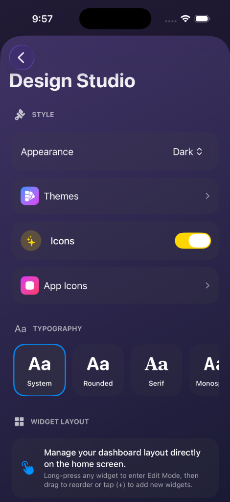 Design Studio Interface